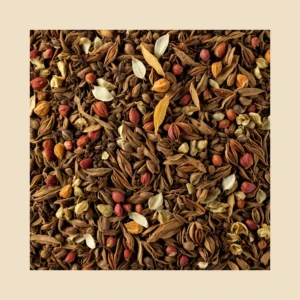 Arabic Winter Spice Blend loose herbal tea blend texture with beige padding - B&T Naturals UAE