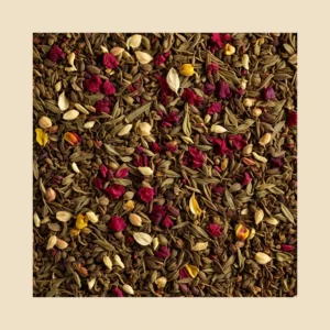 Beauty Floral Tea Blend loose herbal tea blend texture with beige padding - B&T Naturals UAE