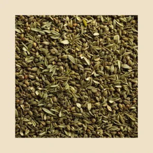 Bedouin Tea Blend loose herbal tea blend texture with beige padding - B&T Naturals UAE