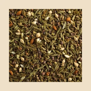 Digestive Herbal Blend loose herbal tea blend texture with beige padding - B&T Naturals UAE