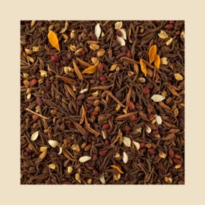 Evening Dessert Tea Blend loose herbal tea blend texture with beige padding - B&T Naturals UAE
