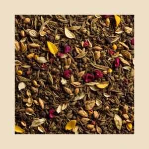 Immunity Spice Herbal Blend loose herbal tea blend texture with beige padding - B&T Naturals UAE