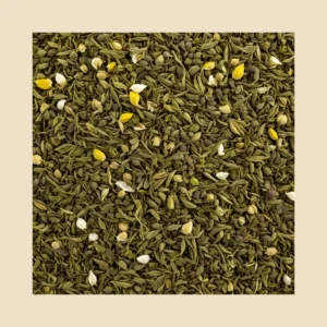 Stress Relief Herbal Blend loose herbal tea blend texture with beige padding - B&T Naturals UAE